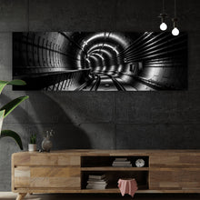 Lade das Bild in den Galerie-Viewer, Spannrahmenbild U-Bahn Tunnel im Bau Panorama