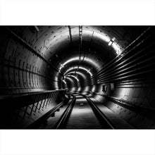 Lade das Bild in den Galerie-Viewer, Leinwandbild U-Bahn Tunnel im Bau Querformat