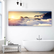 Lade das Bild in den Galerie-Viewer, Leinwandbild Über den Wolken Panorama