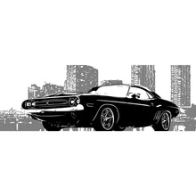Lade das Bild in den Galerie-Viewer, Spannrahmenbild US Car Grunge Panorama