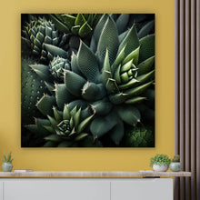 Lade das Bild in den Galerie-Viewer, Acrylglasbild Verschiedene Sukkulenten Quadrat