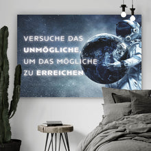 Lade das Bild in den Galerie-Viewer, Poster Versuche das Unmögliche Querformat