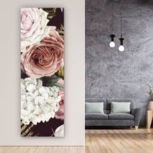 Lade das Bild in den Galerie-Viewer, Aluminiumbild gebürstet Vintage Blumen No.1 Panorama Hoch