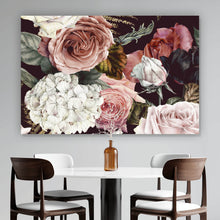 Lade das Bild in den Galerie-Viewer, Aluminiumbild Vintage Blumen No.1 Querformat