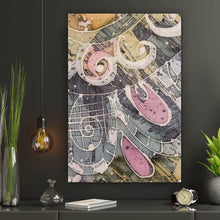 Lade das Bild in den Galerie-Viewer, Aluminiumbild gebürstet Vintage Mandala Hochformat