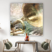 Lade das Bild in den Galerie-Viewer, Poster Vintage Trompete Quadrat