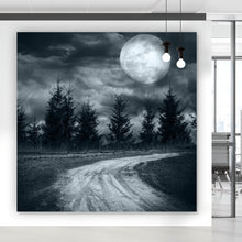 Lade das Bild in den Galerie-Viewer, Poster Vollmond Nacht Quadrat