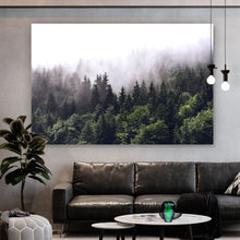 Lade das Bild in den Galerie-Viewer, Leinwandbild Wald am Morgen Querformat