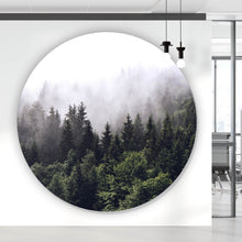 Lade das Bild in den Galerie-Viewer, Aluminiumbild Wald am Morgen Kreis