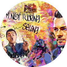 Lade das Bild in den Galerie-Viewer, Aluminiumbild gebürstet Wallstreet Pop Art Comic Kreis