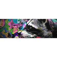 Lade das Bild in den Galerie-Viewer, Spannrahmenbild Waschbär Modern Art Panorama