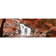 Lade das Bild in den Galerie-Viewer, Poster Wasserfall im Herbst Panorama