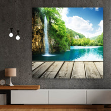 Lade das Bild in den Galerie-Viewer, Poster Wasserfall in Kroatien Quadrat