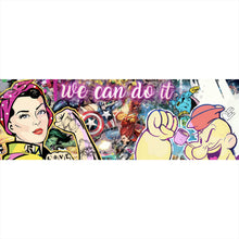 Lade das Bild in den Galerie-Viewer, Aluminiumbild gebürstet We Can do it Pop Art Panorama