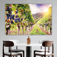 Lade das Bild in den Galerie-Viewer, Aluminiumbild Weinberge im Herbst Querformat