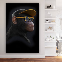 Lade das Bild in den Galerie-Viewer, Poster Affe mit gelber Sonnenbrille Hochformat