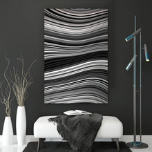 Lade das Bild in den Galerie-Viewer, Aluminiumbild Wellenlinien Muster Hochformat