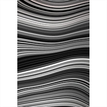 Lade das Bild in den Galerie-Viewer, Aluminiumbild Wellenlinien Muster Hochformat