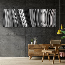 Lade das Bild in den Galerie-Viewer, Leinwandbild Wellenlinien Muster Panorama