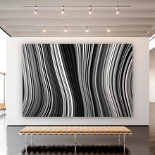 Lade das Bild in den Galerie-Viewer, Leinwandbild Wellenlinien Muster Querformat