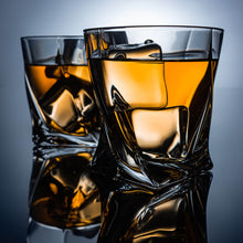 Lade das Bild in den Galerie-Viewer, Aluminiumbild gebürstet Whiskeygläser mit Eiswürfeln Quadrat