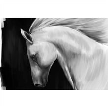 Lade das Bild in den Galerie-Viewer, Acrylglasbild Weisser Hengst Digital Art Querformat
