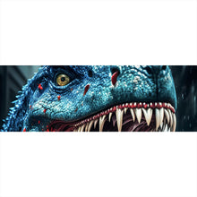 Lade das Bild in den Galerie-Viewer, Leinwandbild Wilder Dinosaurier Digital Art Panorama