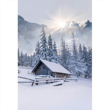 Lade das Bild in den Galerie-Viewer, Leinwandbild Winter Idylle Hochformat