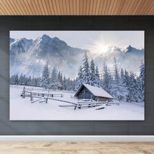 Lade das Bild in den Galerie-Viewer, Spannrahmenbild Winter Idylle Querformat