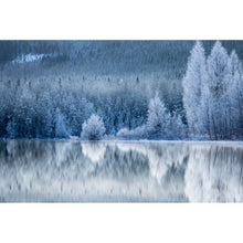 Lade das Bild in den Galerie-Viewer, Poster Winterlandschaft am See Querformat