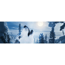 Lade das Bild in den Galerie-Viewer, Poster Wolf der zum Mond heult Panorama