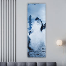 Lade das Bild in den Galerie-Viewer, Poster Wolf der zum Mond heult Panorama Hoch