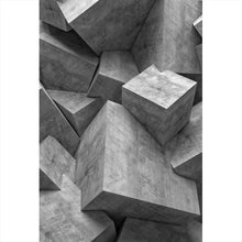 Lade das Bild in den Galerie-Viewer, Spannrahmenbild Würfel Wand Hochformat