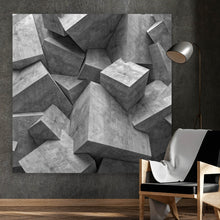 Lade das Bild in den Galerie-Viewer, Leinwandbild Würfel Wand Quadrat