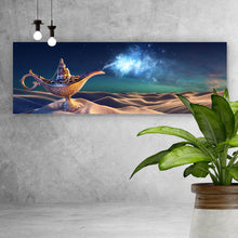 Lade das Bild in den Galerie-Viewer, Poster Wunderlampe in der Wüste bei Nacht Panorama