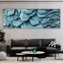 Lade das Bild in den Galerie-Viewer, Poster Blaue Federn Papagei Panorama