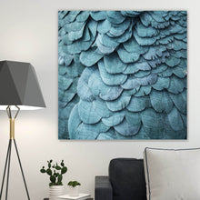 Lade das Bild in den Galerie-Viewer, Poster Blaue Federn Papagei Quadrat