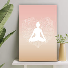 Lade das Bild in den Galerie-Viewer, Poster Yoga Symbol im Herz Hochformat