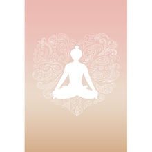 Lade das Bild in den Galerie-Viewer, Leinwandbild Yoga Symbol im Herz Hochformat