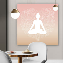 Lade das Bild in den Galerie-Viewer, Acrylglasbild Yoga Symbol im Herz Quadrat