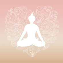 Lade das Bild in den Galerie-Viewer, Poster Yoga Symbol im Herz Quadrat