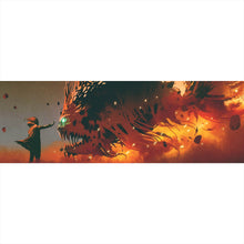Lade das Bild in den Galerie-Viewer, Poster Zauberer mit Fisch Digital Art Panorama