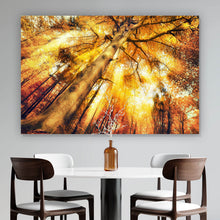 Lade das Bild in den Galerie-Viewer, Poster Zauberhafte Waldlandschaft im Herbst Querformat
