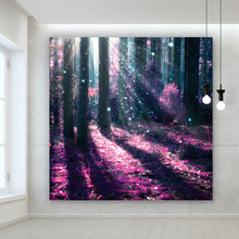 Lade das Bild in den Galerie-Viewer, Poster Zauberwald Violett Quadrat