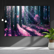 Lade das Bild in den Galerie-Viewer, Poster Zauberwald Violett Querformat