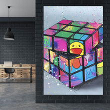 Lade das Bild in den Galerie-Viewer, Poster Zauberwürfel Pop Art No.1 Hochformat