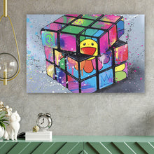 Lade das Bild in den Galerie-Viewer, Poster Zauberwürfel Pop Art No.1 Querformat