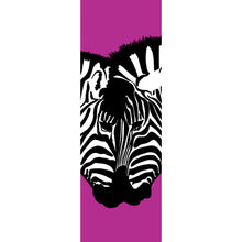 Lade das Bild in den Galerie-Viewer, Leinwandbild Zebrapaar Pink Panorama Hoch