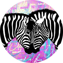 Lade das Bild in den Galerie-Viewer, Aluminiumbild Zebras All you need is love Kreis