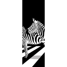 Lade das Bild in den Galerie-Viewer, Leinwandbild Zebras auf Zebrastreifen Panorama Hoch